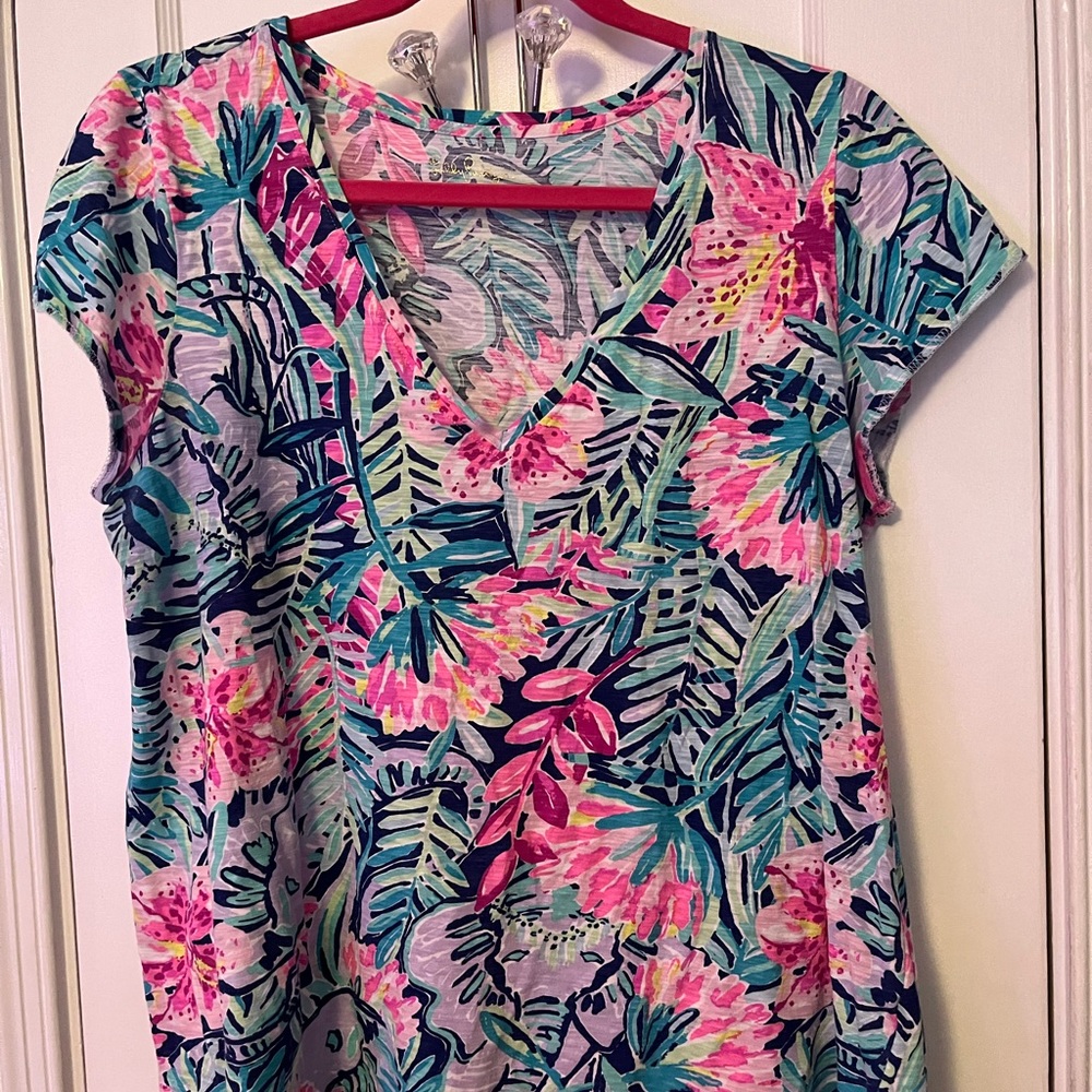 EUC Lilly Pulitzer Etta top size large